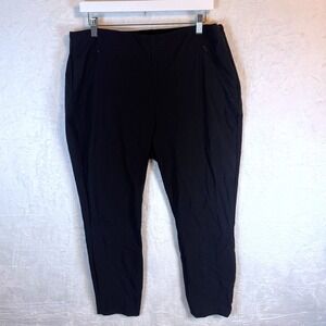 Duluth Trading Co No-Yank Slim Leg Pants 16 Short Black Women